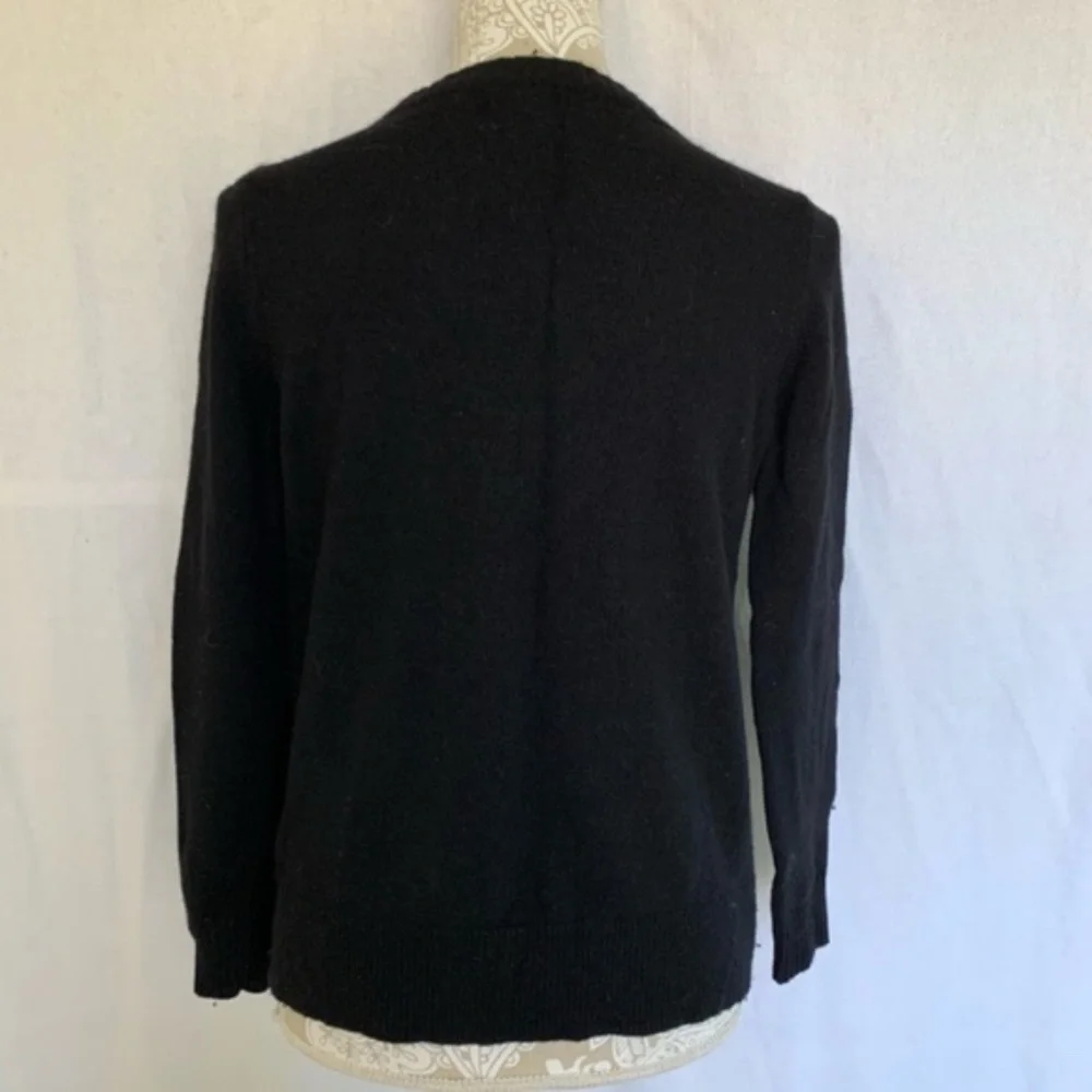 J. Crew // Factory Black Warmspun Zip Sweater Size small wk1